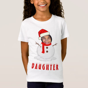 Funny Photo Face Snowman Christmas T-Shirt