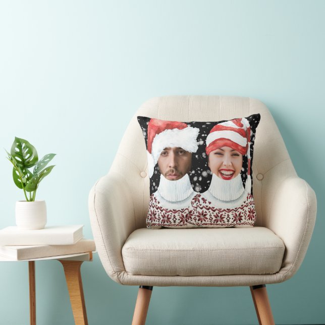 Funny Photo Personalised Christmas Cushion (Chair)