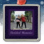 Funny Photo Personalised Gifts for Husband Violet Metal Tree Decoration<br><div class="desc">Capture the essence of your love story with a dose of humour using our Funny Photo Personalised Gifts for Husband Violet Metal Ornament. Against a vintage violet-purple backdrop, this single-photo ornament is a canvas for your cherished memories. With two customisable text spaces, infuse your unique wit, turning this ornament into...</div>