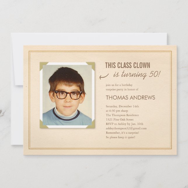 Funny Photo Surprise Birthday Party Invitations (Front)