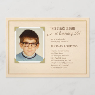 Funny Photo Surprise Birthday Party Invitations