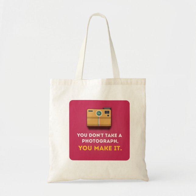 Funny Photograph Quote Tote Bag (Front)