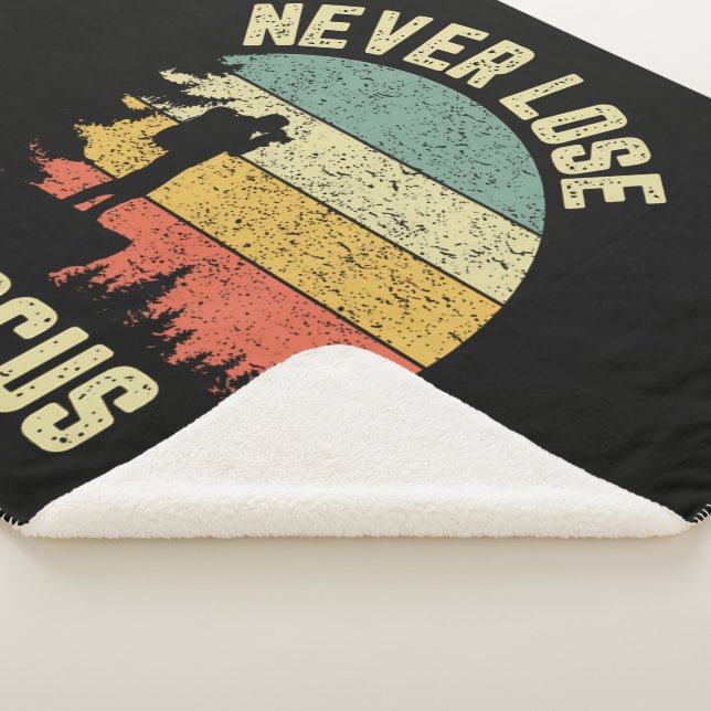 Funny Photographer Camera Never Lose Focus Sherpa Blanket (3/4)