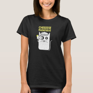 Funny Photographer Cat  Photography Camera Pullove T-Shirt