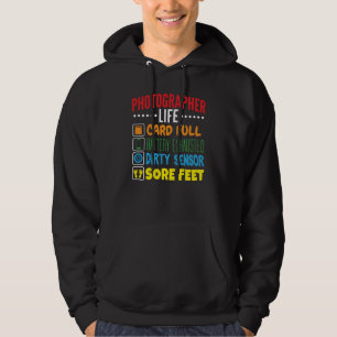 Funny Photographer Life Checklist Hoodie