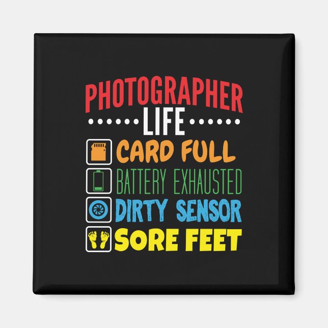Funny Photographer Life Checklist Magnet (Front)
