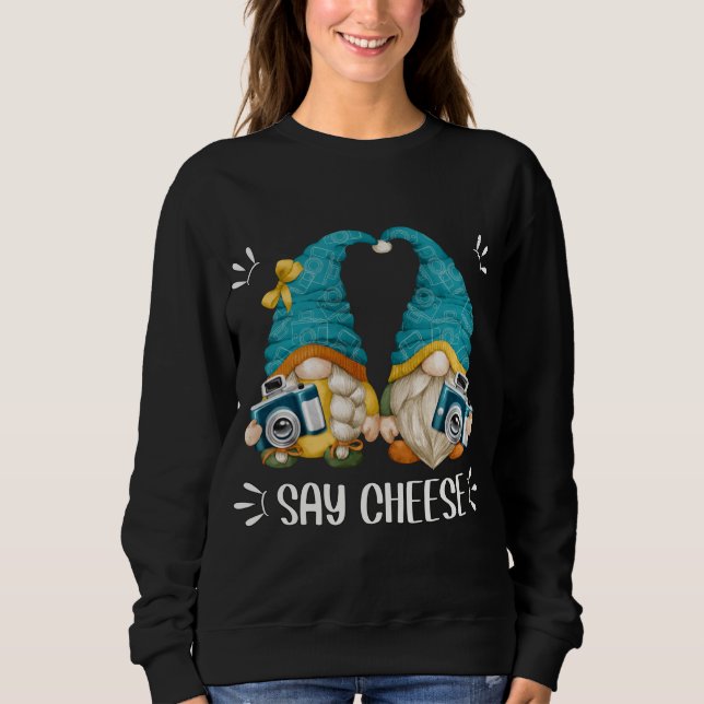 Funny Photography Camera Gnomes For Photographers  Sweatshirt (Front)
