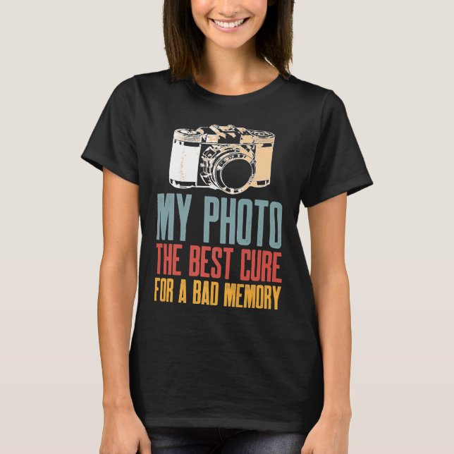 Funny Photography Lovers Camera Photographer Gift  T-Shirt (Front)