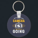 Funny Photography No Camera Not Going Photographer Key Ring<br><div class="desc">If I can't bring my camera, then I'm not going. Funny and humourous design for photographers. Fun quote and humour merchandise for those who love taking photos, member of photography club. Vintage and distressed design for amateur or professional photographers who carry cameras and lenses everywhere. Great Christmas gift and birthday...</div>