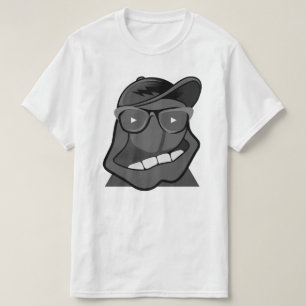 Funny Photomontage Abstract Art Face Black/White T-Shirt