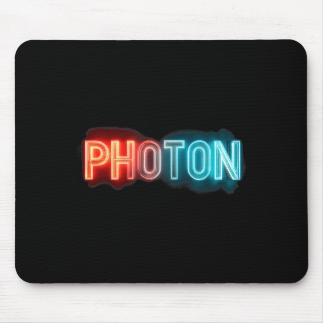 Funny Photon Graphic in Cool Colours Mouse Pad (Front)