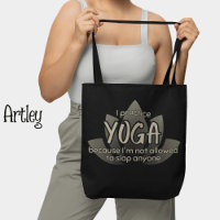 Funny Phrase Black Lotus Flower Yoga 