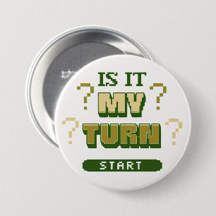 Funny Phrase Retro Pixel Green Board Gamer  7.5 Cm Round Badge