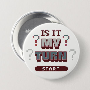 Funny Phrase Retro Pixel Red Board Gamer  7.5 Cm Round Badge