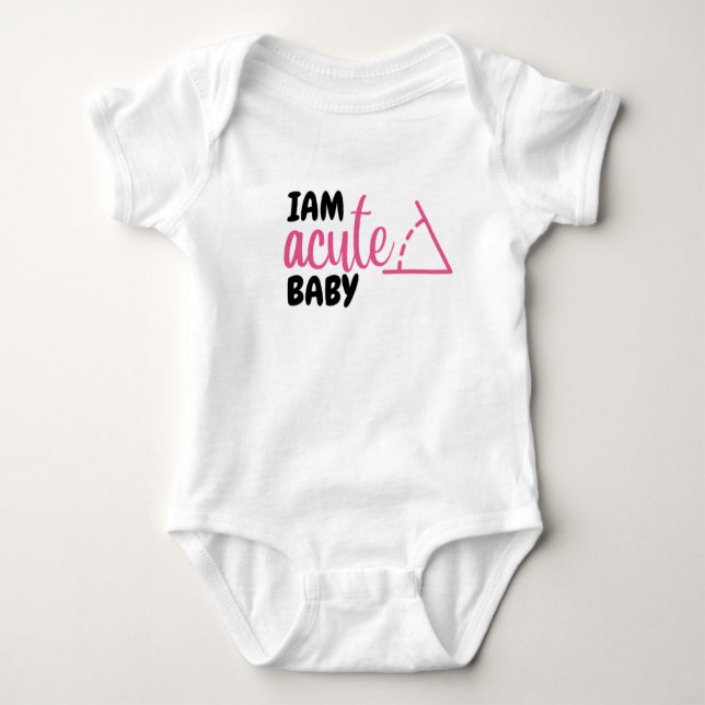 funny phrases Gift,Math Baby Bodysuit  (Front)