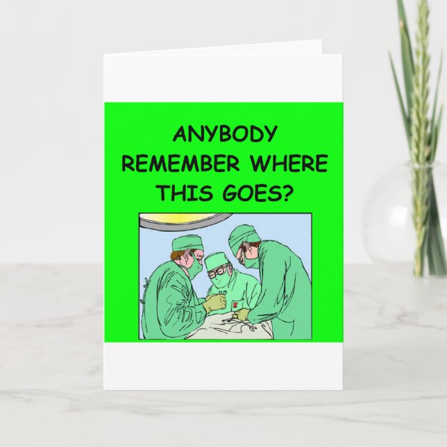 funny physician joke card (Front)