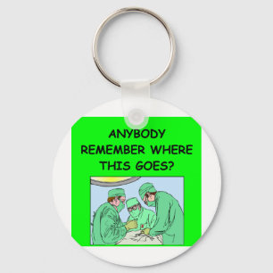 funny physician joke key ring