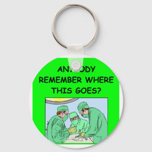 funny physician joke key ring