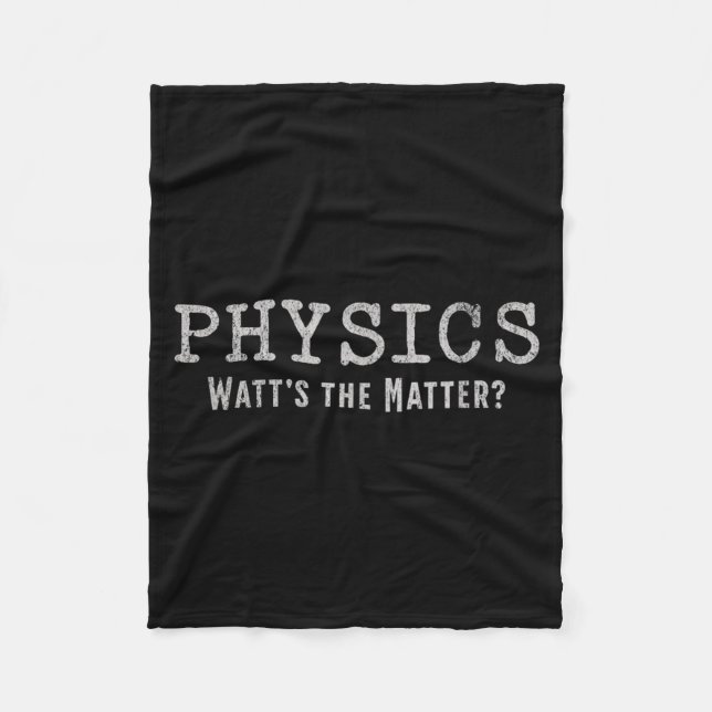 Funny Physics Fleece Blanket (Front)