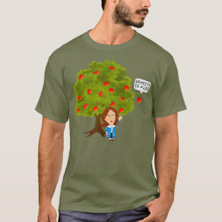 Funny Physics Isaac Newton Gravity is a Lie T-Shirt