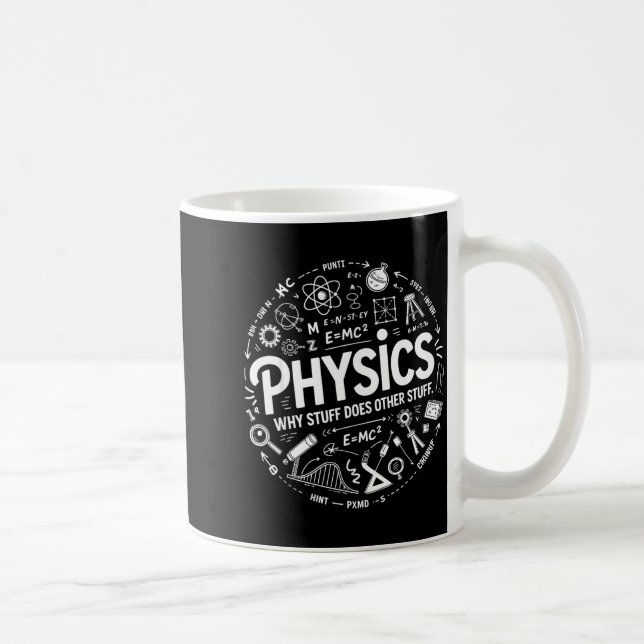 Funny Physics Nerd Science Humor Stem Quote  Coffee Mug (Right)