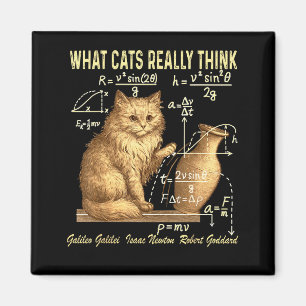 Funny Physics Science Humor What Cats Really Think Magnet