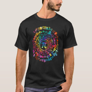 Funny Pi Day 314 Spiral Pi Math Colourful Numbers T-Shirt