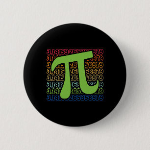 Funny Pi Day 3.14 Pi Symbol Spiral Number Math Lov 6 Cm Round Badge