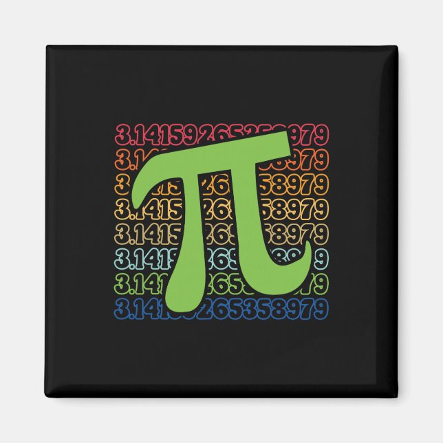 Funny Pi Day 3.14 Pi Symbol Spiral Number Math Lov Magnet (Front)