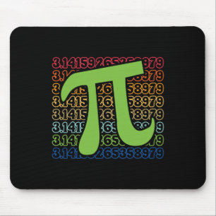 Funny Pi Day 3.14 Pi Symbol Spiral Number Math Lov Mouse Pad