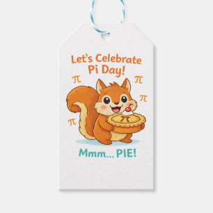 Funny Pi Day Animal with Pie – Math Lover Gift Tags