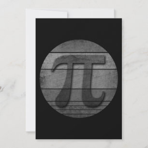 FUNNY PI DAY BLACK AND WHITE HOLIDAY CARD