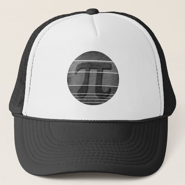 FUNNY PI DAY BLACK AND WHITE   TRUCKER HAT (Front)