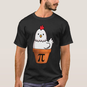 Funny Pi Day Chicken Pot Pi Math 3 14 T-Shirt