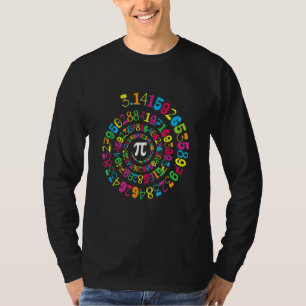 Funny Pi Day Clothing Spiral Pi Math Tee For Pi Da