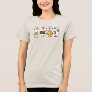 Funny Pi Day Goose T-Shirt Tri-Blend Shirt