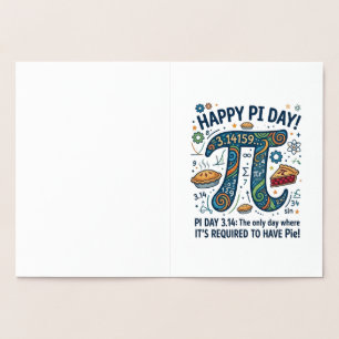 Funny Pi Day Greeting Card – 3.14 I Only Care Abou