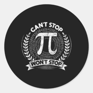 Funny Pi Day Math Geek Science Celebrate Pi Day Classic Round Sticker