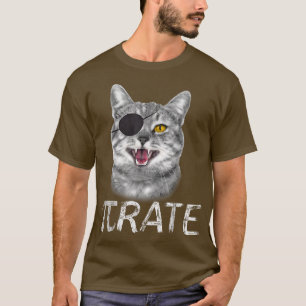 Funny Pi Day Math Science Cat Pirate718 T-Shirt