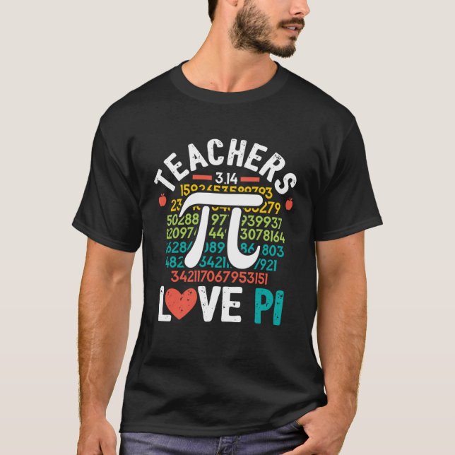 Funny Pi Day Math Teacher Shirt 3.14 Pi Symbol Ner (Front)