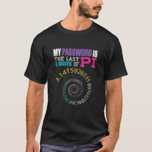 Funny Pi Day My Password Is The Last 8 Digits Of P T-Shirt