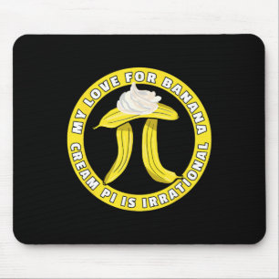 Funny Pi Day Pi Symbol Joke - Bynana Cream Pie Pun Mouse Pad