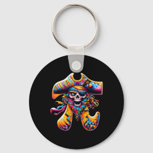 Funny Pi Day Pirate Pi Symbol Math Colourful Mathe Key Ring