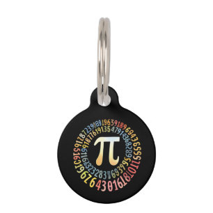 Funny Pi Day Spiral Numbers Cool Mathematical Pet Tag