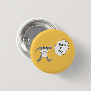 Funny Pi Guy - Happy Pi Day 3 Cm Round Badge
