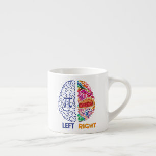 Funny Pi Left Brained Right Brained Espresso Cup