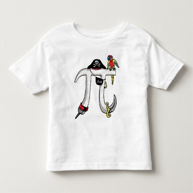 Funny Pi rate Pi Day Humour Toddler T-Shirt (Front)