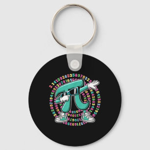 Funny Pi Symbol Dabbing Kids Boys Youth Math Teach Key Ring