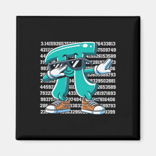 Funny Pi Symbol Dabbing Kids Boys Youth Math Teach Magnet