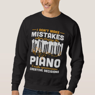 Funny Pianist Gift Musician Piano Keys Music Notes Sweatshirt